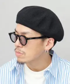 Basiquenti ベーシックエンチ 麻混 リネン サーモ ベレー帽