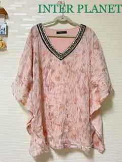 INTER PLANET インタープラネット【美品】チュニックトップス　マーブル