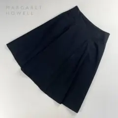 美品 マーガレットハウエル フレアスカート ネイビー サイズ2*KB1020