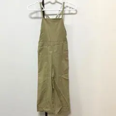 カーキ クロスストラップ オーバーオール