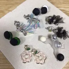 ハンドメイド　イヤリング　中古品　6点セット