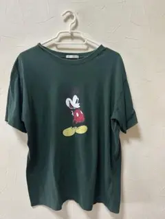terawear emu ミッキーマウス Tシャツ ダークグリーン