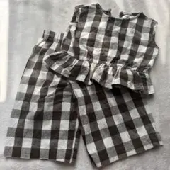 PAIR MANON(ペアマノン) セットアップ　ギンガムチェック　90センチ