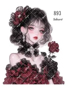 《No.893》オリジナル人物ステッカー 女の子 シール ステッカー