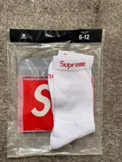 【新品未使用】Supreme Hanesホワイトクルーソックス 1足