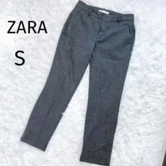 ZARA　ザラ　グレンチェック　S　グレー　カジュアル　オフィス　5029