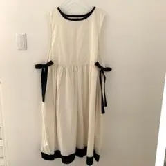 ハンドメイド　作家様　サイドリボン　袖なしワンピース