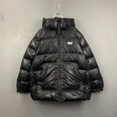 adidas originals down jacket 光沢 黒 メンズ