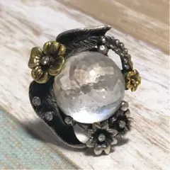 Bora yaser 多面体カット ロッククリスタルリング