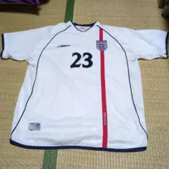 Umbro サッカーシャツ ホワイト 23 MORIKAWA