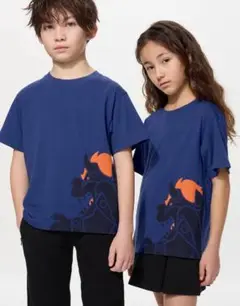 【新品】UNIQLO KIDS UT クッパ プリント ブルー Tシャツ 150