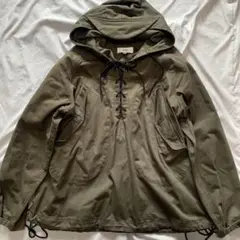 美品 HYKEハイク コットン デッキ パーカー ジャケット 1オリーブ