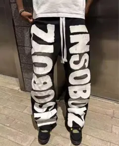 INSOBUZパンツ y2k uk drill pants opium 黒