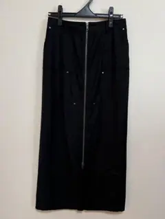JEANASIS ブラックタイトスカート ジッパー付き