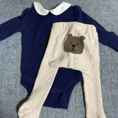 GAP クマ ケーブルニットタイツ ロンパース セット