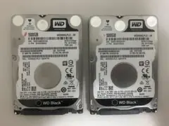 WD 2.5インチHDD SATA 500GB WD5000LPLX-08×2個