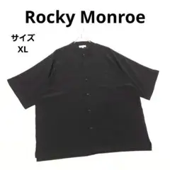 ロッキーモンロー 接触冷感オーバーサイズバンドカラードルマンシャツ XL 黒
