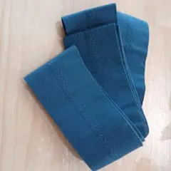 青色 編み込み模様 角帯