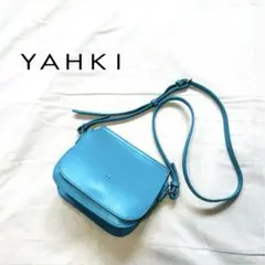 【美品】YAHKI ヤーキ ショルダーバッグ ターコイズブルー ミニショルダー