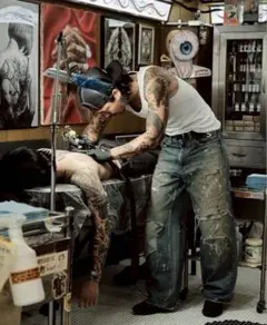TSY RIPPED WIDE STRAIGHT DENIM