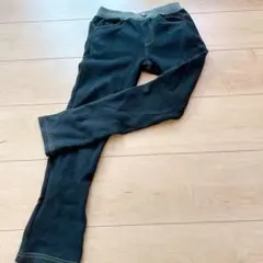 しまむら ブラック フリース ボトムス130