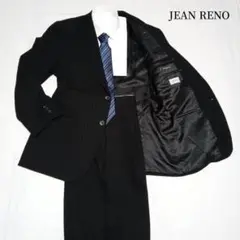 JEAN RENO ブラック　ストライプ　BB7 1タック スーツ上下　セット