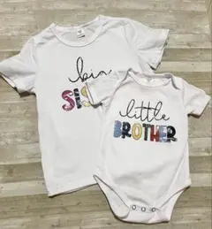 お揃いTシャツ ロンパース 半袖Tシャツ 白