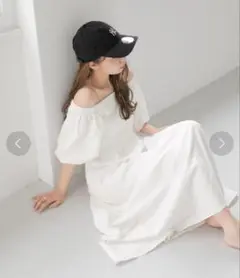 オフショルワンピース ホワイト Heather