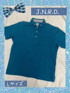 JUNRED　2way　半袖　ポロシャツ　ブルー