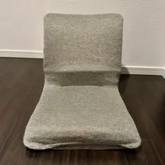 フィットコンパクト座椅子　グレー、折り畳み