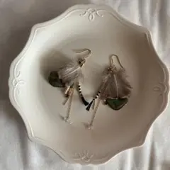 マーブルシュッド　チルチル　羽根　ピアス