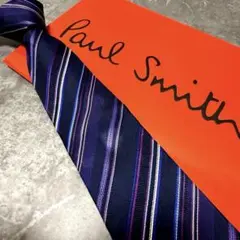 【✨極美品✨】Paul Smith ポールスミス ネクタイ ストライプ ネイビー