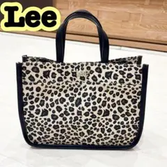 【新品極美品】Leeヒョウ柄 トートバック　レオパード　ショルダーバッグ　マチ付