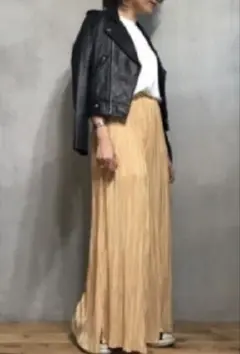 todayful サテンプリーツパンツ