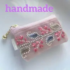 気まぐれ出品♡インド刺繍ミニミニリボンポーチ