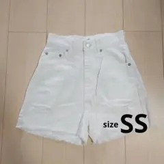 WEGO STANDARD ウィゴー ダメージホワイトデニムショートパンツ XS
