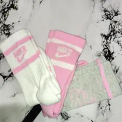 NIKE レディースストライプ ソックス 3足セット 新品未使用　 少々難あり