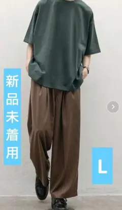 Casper John　キャスパージョン　テパードワイドスラックスパンツ 　L
