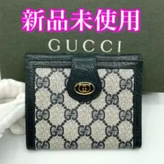 激レア‼️紙タグ⭐️正規品⭐️GUCCI⭐️オールドグッチ⭐️GG柄⭐️Wホック折財布
