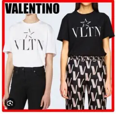 美品♡VALENTINO VLTN ブラック ロゴスター 半袖Tシャツ