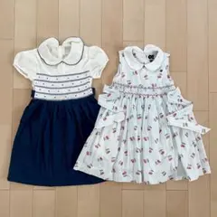 スモッキング刺繍 ワンピース