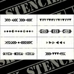 ステンシルシート　【S-83】　オルテガ　ネイティブ