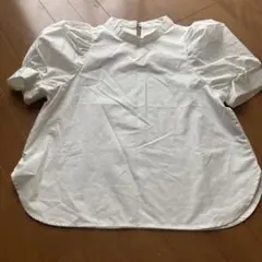 ホワイト パフスリーブ 半袖シャツ
