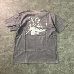 7SM1 バックプリントTシャツ　サーフ　L ダークグレー　古着