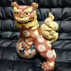 九谷焼 獅子 38cm 骨董 アンティーク レトロ 九谷
