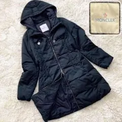 至極の贅服⭐️モンクレール ニム ダウンフーデットコート ブラック レディース