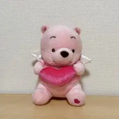 ディズニー　プーさん　ぬいぐるみ　ピンク　天使