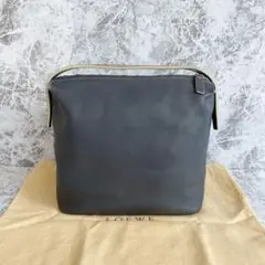 極美品 ロエベ LOEWE ハンドバッグ レザー ネイビー