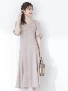 PROPORTION ペイントフラワーマーメイドワンピース【M】