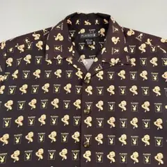 90s 00s PLAYBOY プレイボーイ パメラ・アンダーソン総柄シャツ